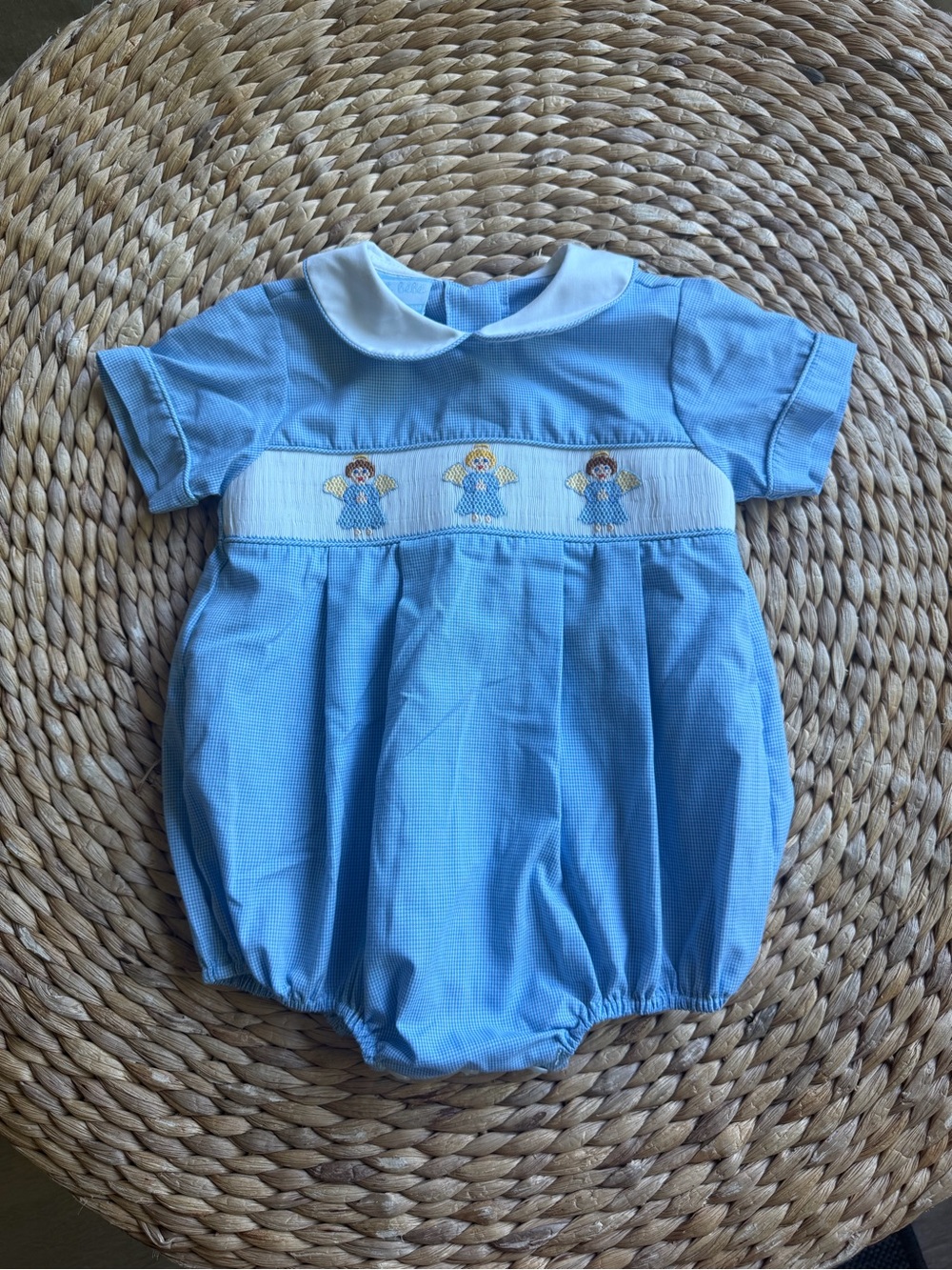 Petit Bebe Angel Smocked Bubble